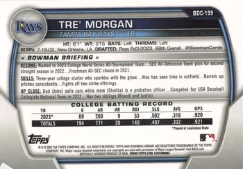 2023 Bowman Draft - Chrome #BDC-199 Tre' Morgan Back