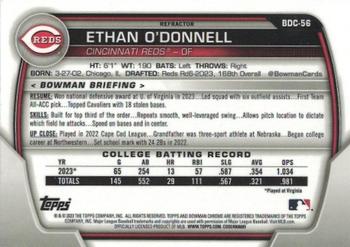 2023 Bowman Draft - Chrome Refractor #BDC-56 Ethan O'Donnell Back