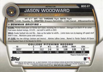 2023 Bowman Draft - Chrome Refractor #BDC-97 Jason Woodward Back