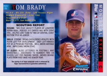 2023 Bowman Draft - 1995 Bowman Dream Draft Picks Tom Brady Gold Autograph SuperFractor #95AV-TB Tom Brady Back