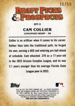 2023 Bowman Draft - Draft Picks & Prospects Gold Refractor #DPP-9 Cam Collier Back