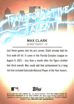 2023 Bowman Draft - Transformative Talent #TT-10 Max Clark Back