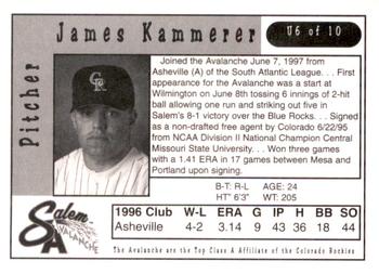 1997 Salem Avalanche Update #U6 James Kammerer Back