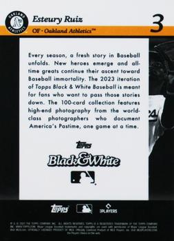 2023 Topps Black & White - Background Color #3 Esteury Ruiz Back