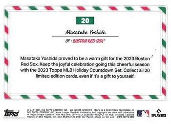 2023 Topps MLB Holiday Countdown #20 Masataka Yoshida Back