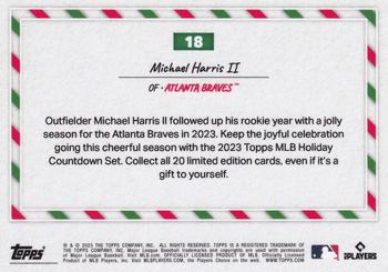 2023 Topps MLB Holiday Countdown #18 Michael Harris II Back