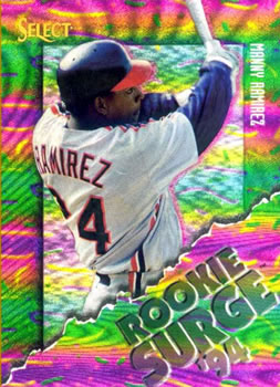 1994 Select - Rookie Surge #RS10 Manny Ramirez Front