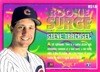1994 Select - Rookie Surge #RS18 Steve Trachsel Back