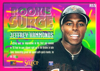 1994 Select - Rookie Surge #RS5 Jeffrey Hammonds Back