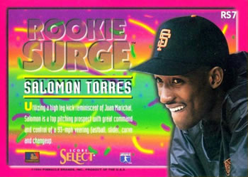 1994 Select - Rookie Surge #RS7 Salomon Torres Back