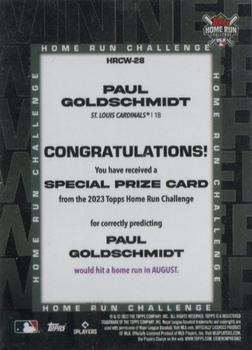 2023 Topps - Home Run Challenge Winners August #HRCW-28 Paul Goldschmidt Back