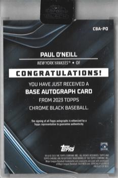 2023 Topps Chrome Black - Autographs Green Refractor #CBA-PO Paul O'Neill Back