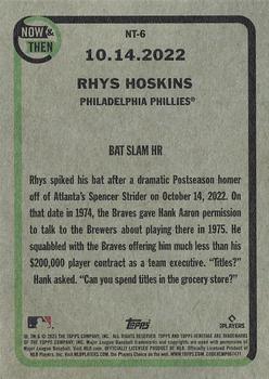 2023 Topps Heritage - Now & Then #NT-6 Rhys Hoskins Back