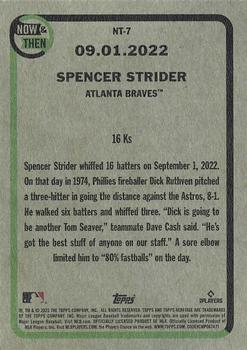 2023 Topps Heritage - Now & Then #NT-7 Spencer Strider Back