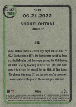 2023 Topps Heritage - Now & Then #NT-10 Shohei Ohtani Back
