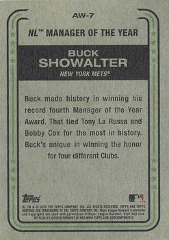 2023 Topps Heritage - Award Winners #AW-7 Buck Showalter Back
