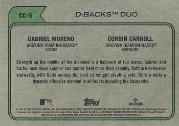 2023 Topps Heritage - Combos #CC-5 D-Backs Duo (Gabriel Moreno / Corbin Carroll) Back