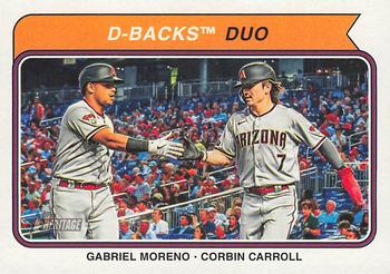 2023 Topps Heritage - Combos #CC-5 D-Backs Duo (Gabriel Moreno / Corbin Carroll) Front