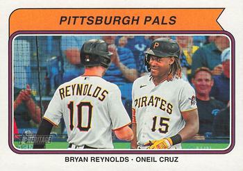 2023 Topps Heritage - Combos #CC-6 Pittsburgh Pals (Bryan Reynolds / Oneil Cruz) Front