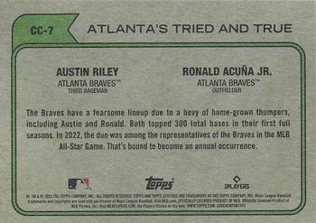 2023 Topps Heritage - Combos #CC-7 Atlanta's Tried and True (Austin Riley / Ronald Acuña Jr) Back