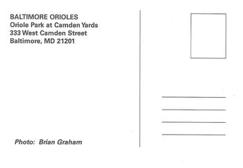 2000 Baltimore Orioles Photocards #NNO Brian Graham Back