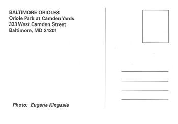 2000 Baltimore Orioles Photocards #NNO Eugene Kingsale Back
