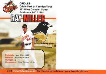 2004 Baltimore Orioles Photocards #NNO Ray Miller Back