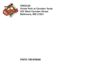2006 Baltimore Orioles Photocards #NNO Tim Byrdak Back