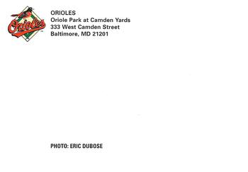 2006 Baltimore Orioles Photocards #NNO Eric DuBose Back