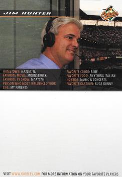2006 Baltimore Orioles Photocards #NNO Jim Hunter Back