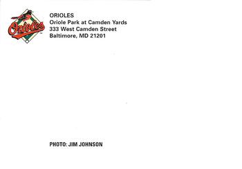 2006 Baltimore Orioles Photocards #NNO Jim Johnson Back