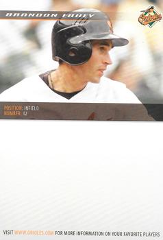 2007 Baltimore Orioles Photocards #NNO Brandon Fahey Back