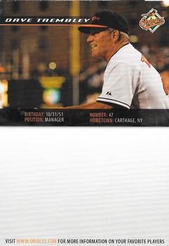 2007 Baltimore Orioles Photocards #NNO Dave Trembley Back
