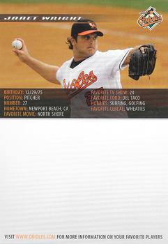 2007 Baltimore Orioles Photocards #NNO Jaret Wright Back