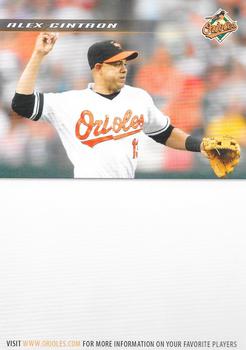 2008 Baltimore Orioles Photocards #NNO Alex Cintron Back