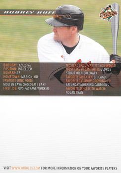 2008 Baltimore Orioles Photocards #NNO Aubrey Huff Back