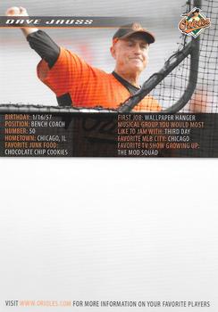 2008 Baltimore Orioles Photocards #NNO Dave Jauss Back