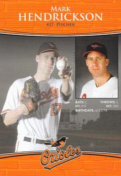 2009 Baltimore Orioles Photocards #NNO Mark Hendrickson Back