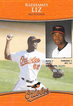 2009 Baltimore Orioles Photocards #NNO Radhames Liz Back