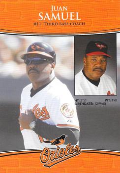2009 Baltimore Orioles Photocards #NNO Juan Samuel Back