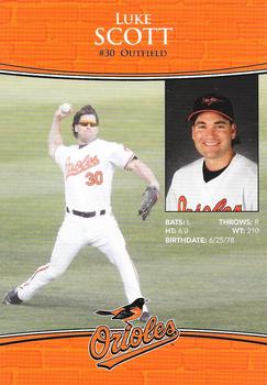 2009 Baltimore Orioles Photocards #NNO Luke Scott Back