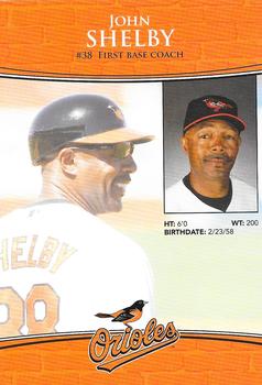 2009 Baltimore Orioles Photocards #NNO John Shelby Back