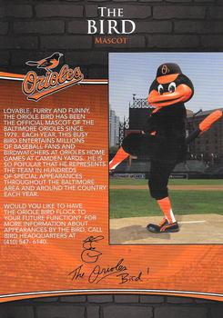 2009 Baltimore Orioles Photocards #NNO The Bird Back