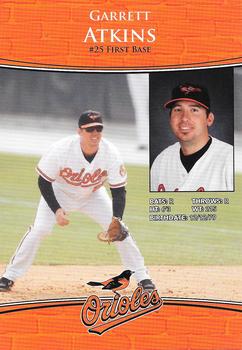 2010 Baltimore Orioles Photocards #NNO Garrett Atkins Back