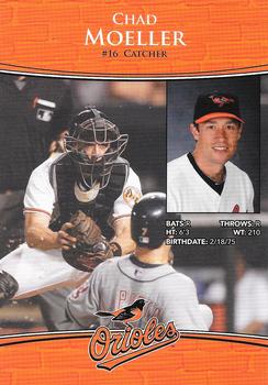 2010 Baltimore Orioles Photocards #NNO Chad Moeller Back