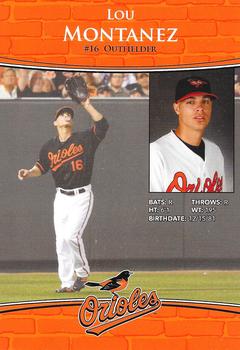 2010 Baltimore Orioles Photocards #NNO Lou Montanez Back