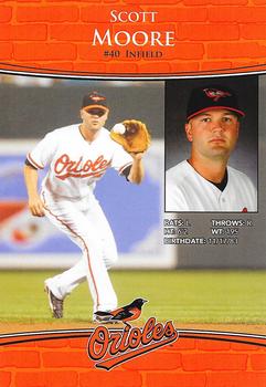 2010 Baltimore Orioles Photocards #NNO Scott Moore Back