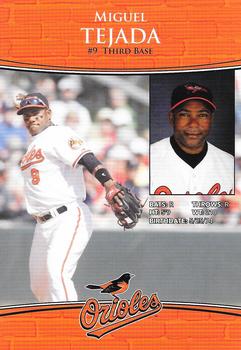 2010 Baltimore Orioles Photocards #NNO Miguel Tejada Back