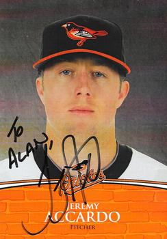 2011 Baltimore Orioles Photocards #NNO Jeremy Accardo Front