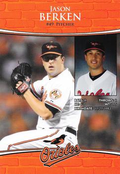 2011 Baltimore Orioles Photocards #NNO Jason Berken Back